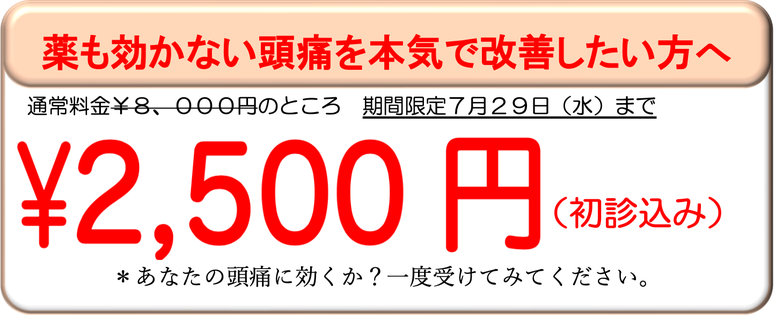 病院の薬も効かないほどの頭痛を治すキャンペーン