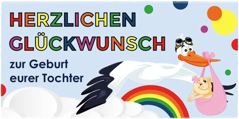 Storchbanner - Mädchen - Storchbannervermietung