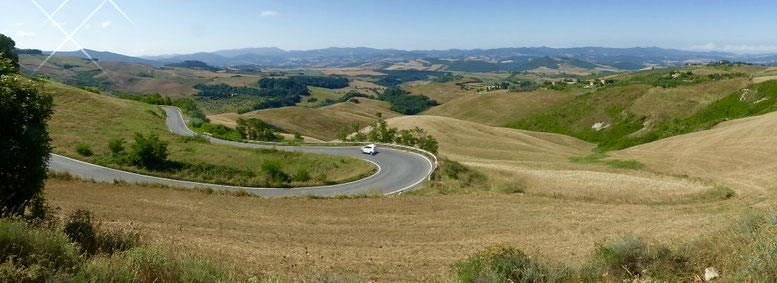 Blick über die herrliche Landschaft von Volterra