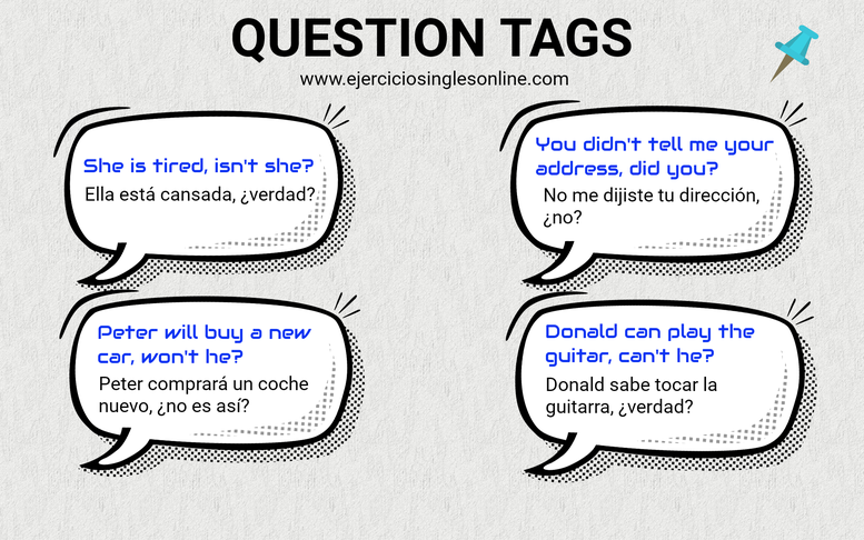 Question tags en inglés.