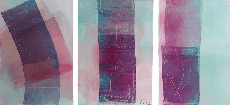 matilde-canepa-gonzalez-tríptico-lila-tres-partes-grabados-monotipos-abstractos