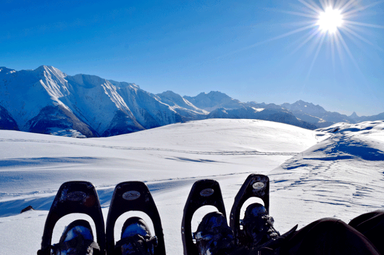 Snowshoeing Trails in Valais, Switzerland - Aletsch Glacier