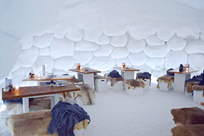 What to Do in Switzerland in Winter - Eating Fondue in Igloo