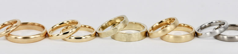 handgefertigte Trauringe und Eheringe aus recyceltem Gold aus München