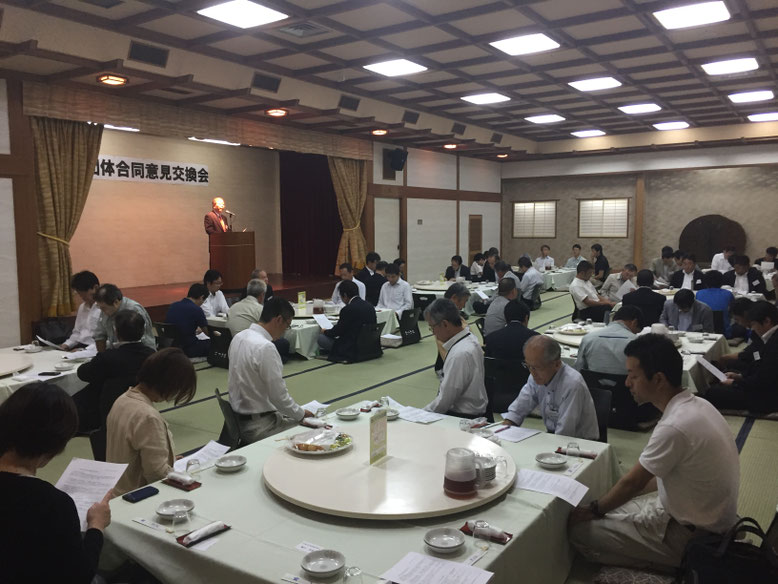 大隅地区の林業・木材関係者が集まる「三団体合同意見交換会」