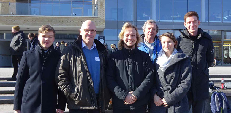 Von links nach rechts: Anton Milyaev, Thorsten Kraska, Jan Ellenberger, Michael Blanke, Simone Röhlen-Schmittgen (Hochschule Geisenheim), Nils Siefen. (Photo © MB, hortibonn)