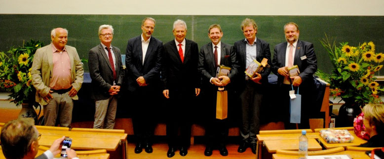 Speakers, from left to right: Mr Gerhard Baab, Prof Peter Stehle, Prof Ulrich Schurr, Prof Georg Noga, Prof Georg F. Backhaus, Dr Andreas Mager, Mr Franz-Josef Schockemöhle