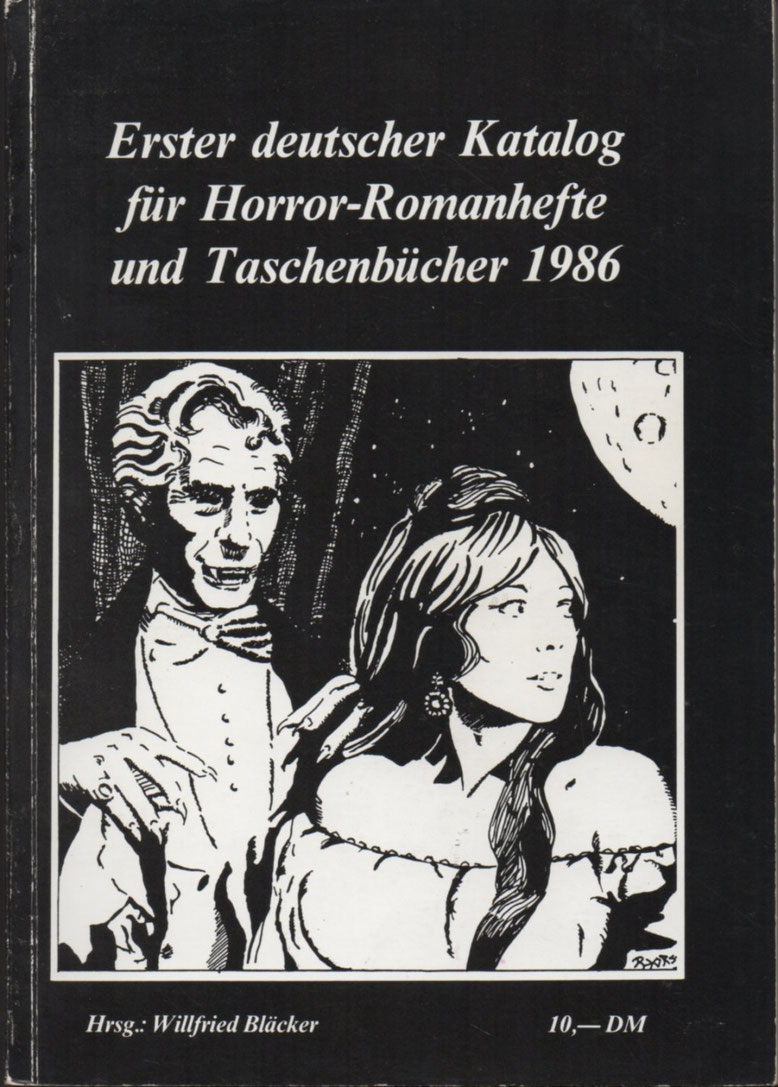 Erster deutscher Katalog für Horror-Romanhefte und Taschenbücher 1986