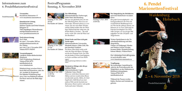PendelMarionettenFestival 2018 Plakat