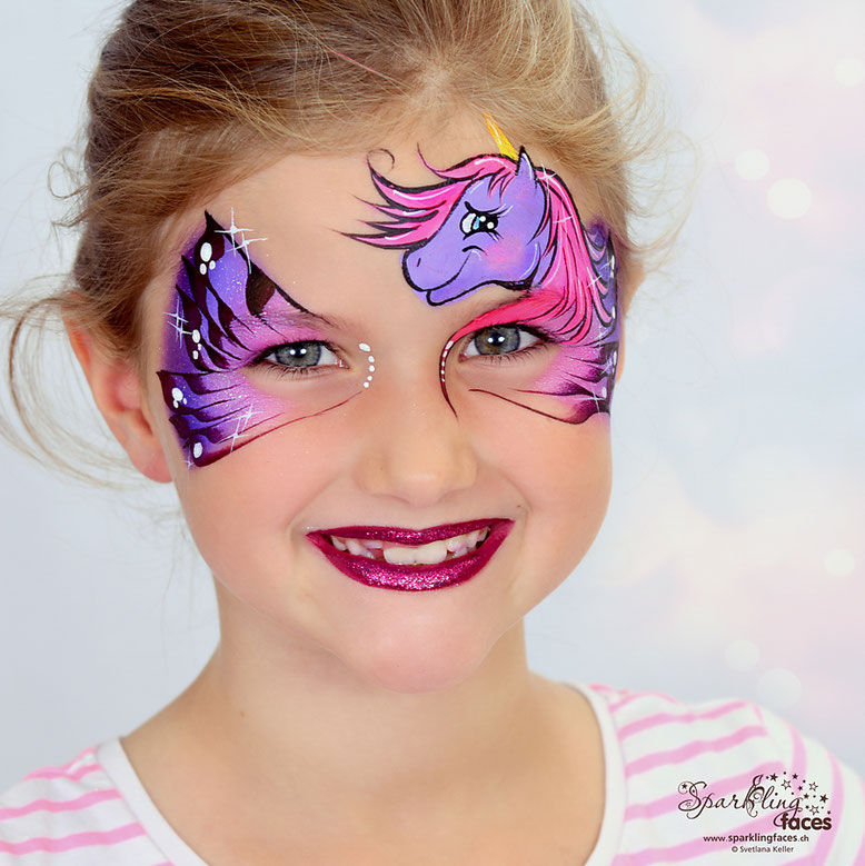 Kinderschminken Einhorn Sparkling Faces Kinderschminken