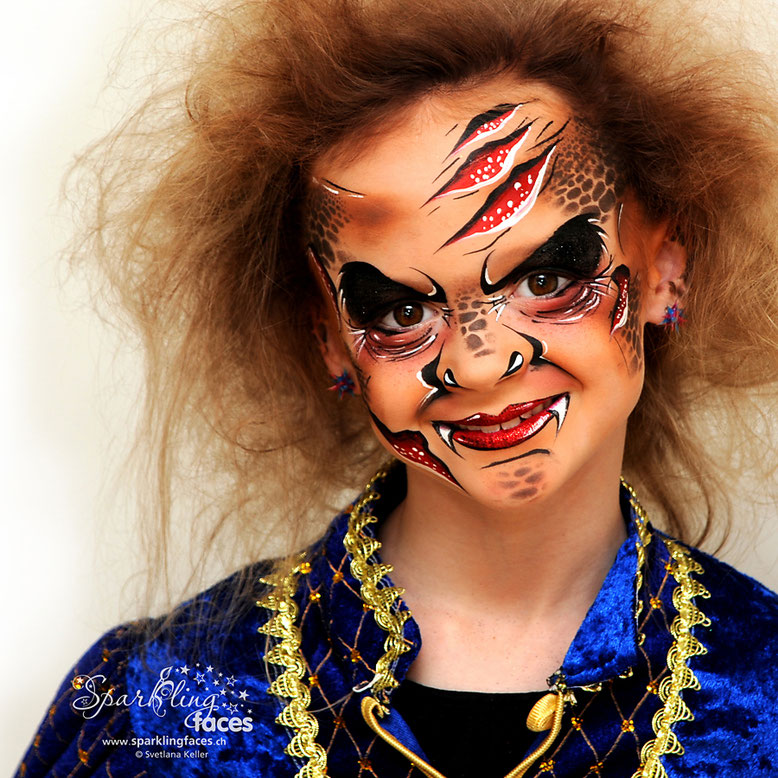 Kinderschminken Hexe Halloween Sparkling Faces Kinderschminken