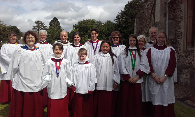 The choir on tour in Melbourn - July 2016