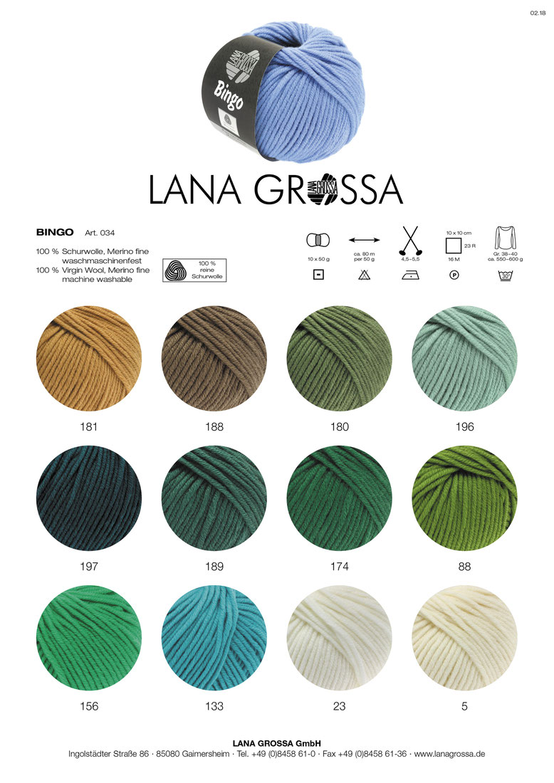 Lana Grossa Bingo Fb Wolle Kreativ 4 anthrazit 50 g