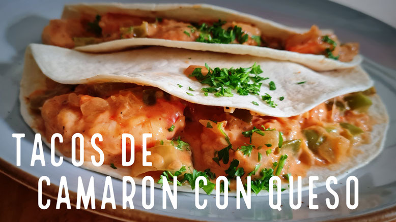 Tacos de camaron con queso