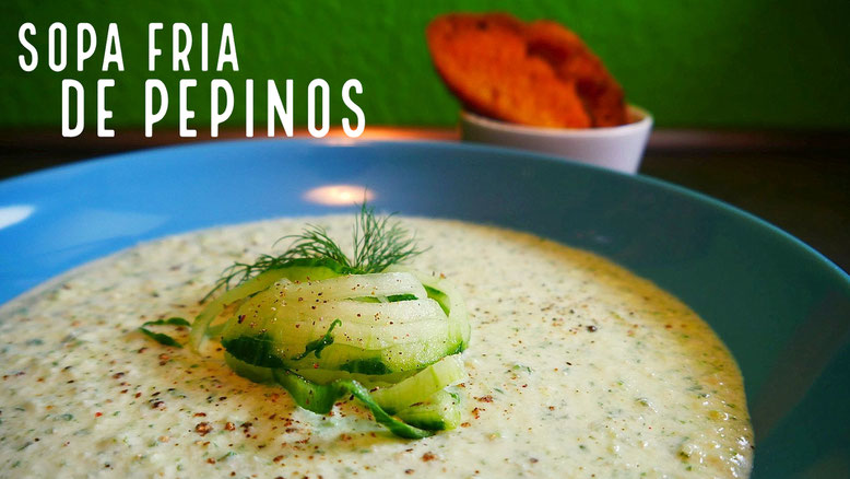 Sopa fría de pepinos