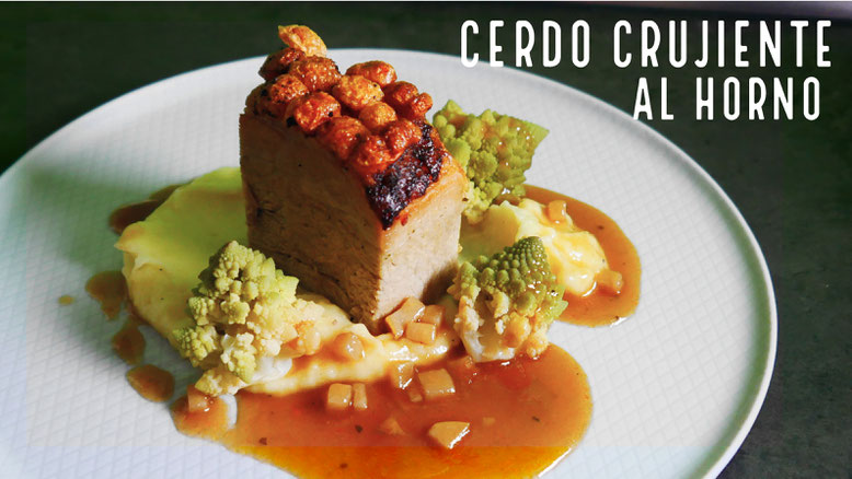 Cerdo crujiente al horno