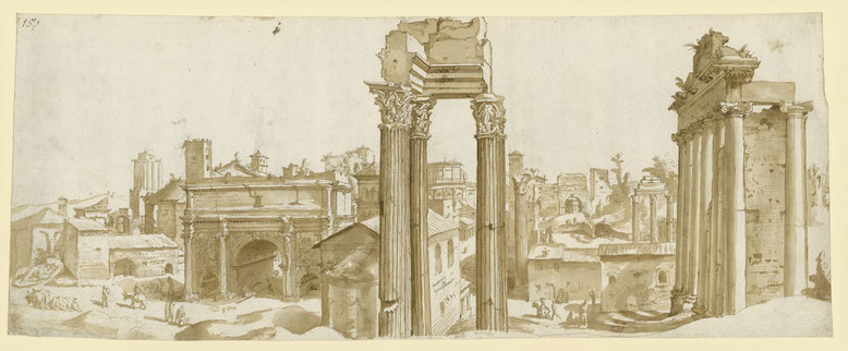 Marten van Heemskerck, Forumsredute, Inv Nr. KdZ 6696, 1535, © bpk / Kupferstichkabinett SMB / Dietmar Katz