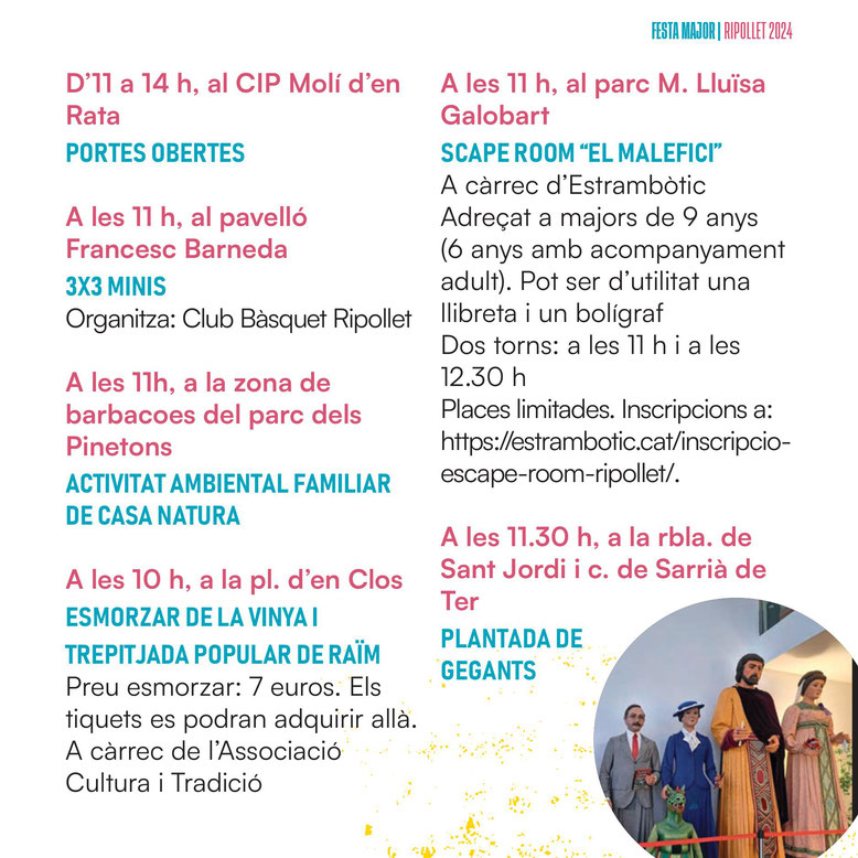 Programa de la Festa Major de Ripollet