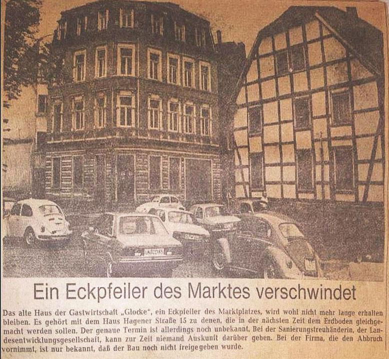 1979 Marktpltz, Glocke, Tiemannhaus