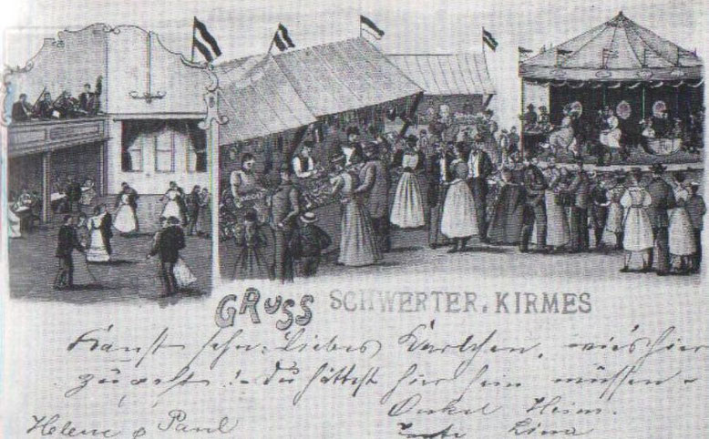 (1902)Postkarte von der Kirmes in Schwerte