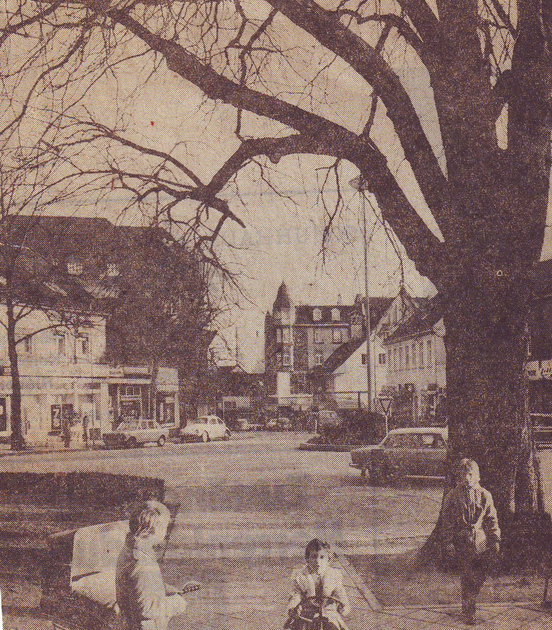 ca.1980 Postplatz, Blick Richtung Hüsingstrasse