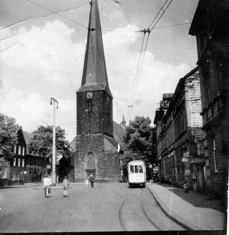 ca.1910 Marktplatz Strassenbahn 