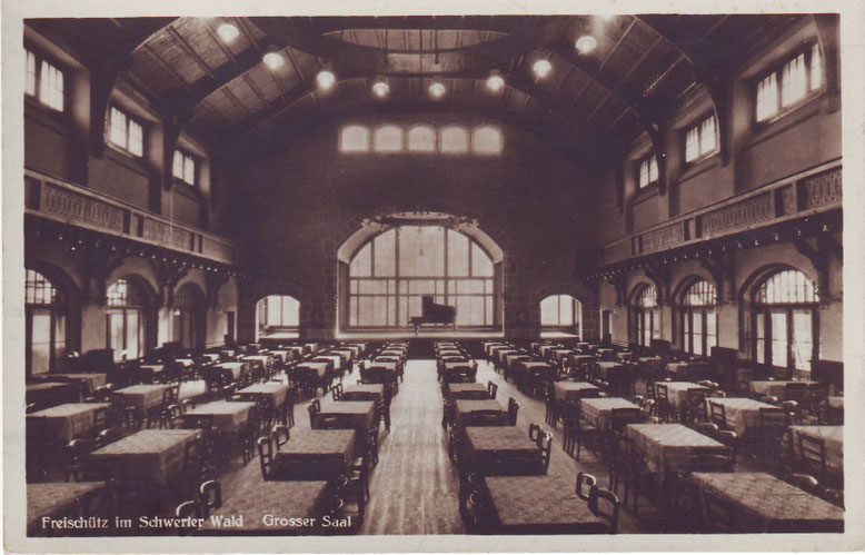 (1940)Gaststätte zum Freischütz im Schwerter Wald-Grosser Saal(ca.1940) 