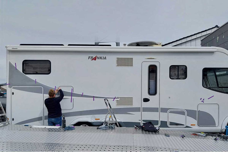 Wohnmobil Designfolierung