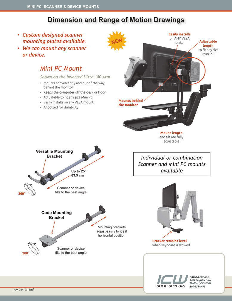 ミニPC, スキャナー マウント | プロダクトシート| ICWUSA