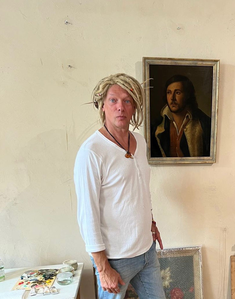 R.C. von Aufwind Restaurierung eines Ölgemäldes Atelier Aufwind in Freienried