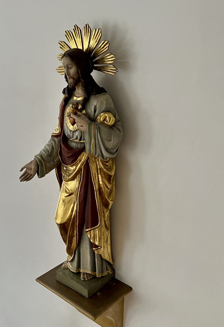 Aufstellung in der Kirche Eurasburg bei Augsburg, der Heilige Christus, nach der Auferstehung
