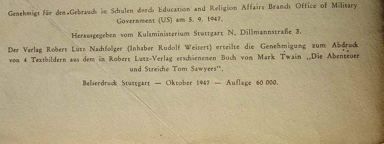 Mark Twain Impressum