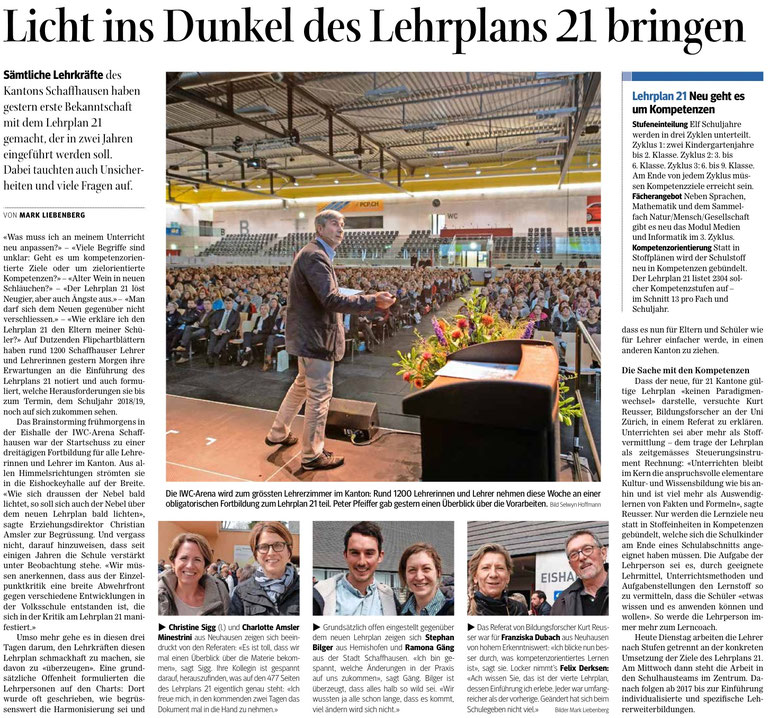 Quelle: Schaffhauser Nachrichten, 3. Mai 2016