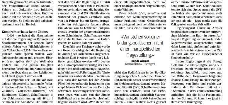 Quelle: Schaffhauser Nachrichten, 16.05.2017