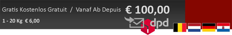 gratis verzenden doet prodito reeds vanaf € 100 en dit via DPD