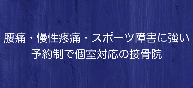 腰痛・慢性疼痛・スポーツ障害に強い予約制で個室対応の接骨院　さいたま市　見沼区　