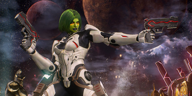 Das neue Comic-Con-Gameplay-Video zu Marvel vs. Capcom Infinite zeigt unter anderem Gamora. Bilderquelle: Capcom