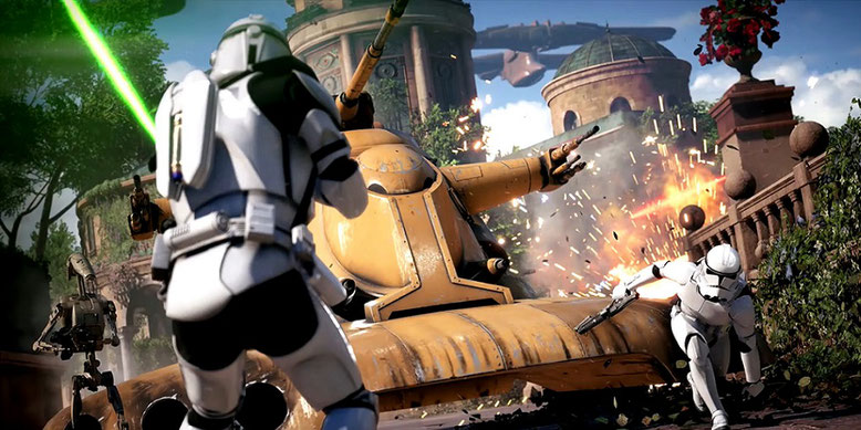 Die Gameplay-Premiere zu Star Wars Battlefront 2 hält beeindruckende Spielzenen bereit. Bilderquelle: Electronic Arts