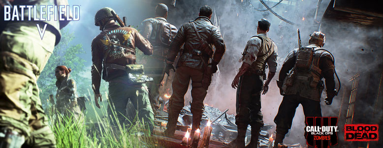 Battlefield 5 im Bildervergleich mit Call of Duty Black Ops 4. Bild: EA/Activision