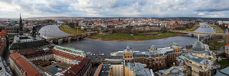 Dresden - Panorama von der Kuppel der Frauenkirche