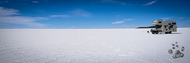 Salar de Uyuni - der größte Salzsee der Erde - mit ca. 10Mrd. Tonnen Salz