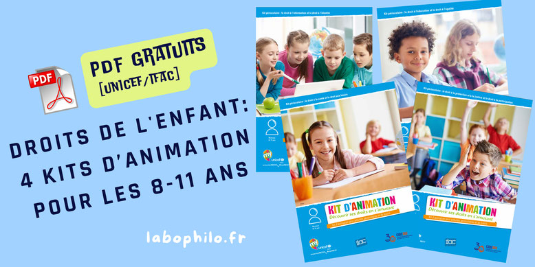 Droits de l'enfant. PDF gratuit. KIT D’ANIMATION. Découvrir ses droits en s’amusant. Kit d’animation pour activités périscolaires et de loisirs. CIDE. PDF GRATUIT. Jeux. UNICEF