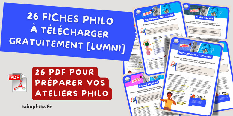 26 FICHES PHILO pour vos ateliers