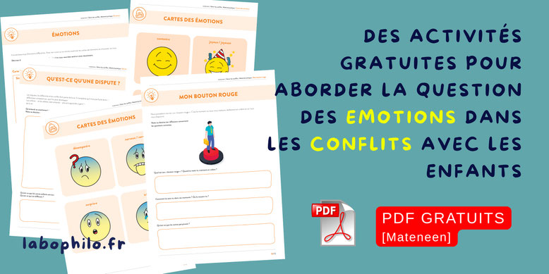 Compétences psychosociales. CPS. Ressources gratuites. PDF gratuit. Philosophie pour enfants. Philo pour enfants. CNV. Communication Non violente. Mon bouton rouge. Harcèlement scolaire. émotions. Jeu gestion de conflits PDF. 