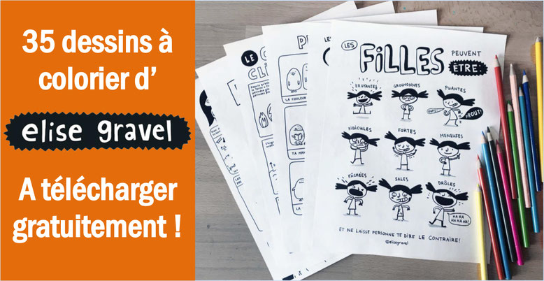 Coloriages et Affiches d'ELISE GRAVEL à télécharger