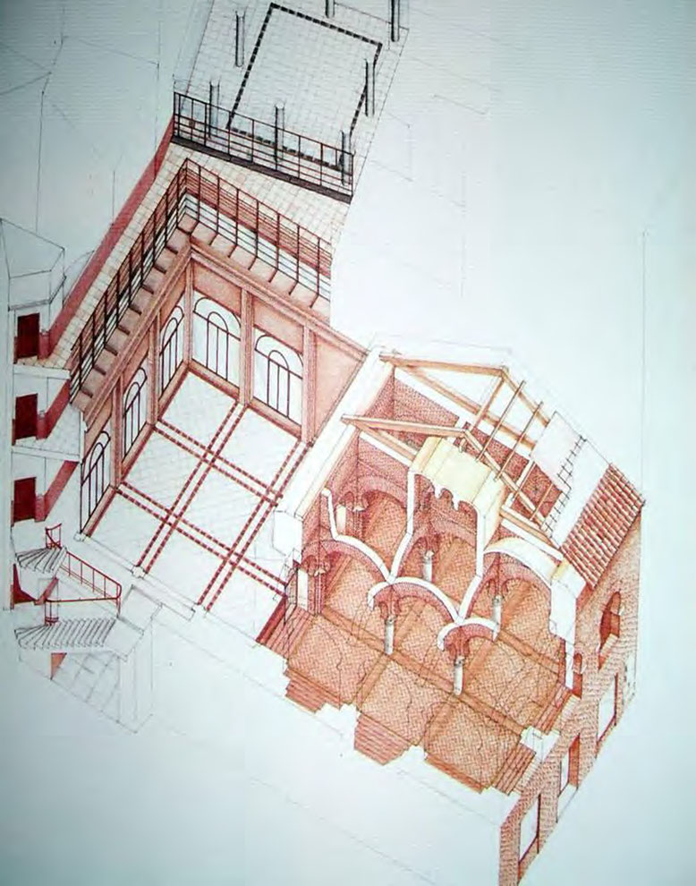 Proyección en 3d de la Mezquita de tornerías - obra Nueve Bóvedas - Francisco Jurado Jiménez