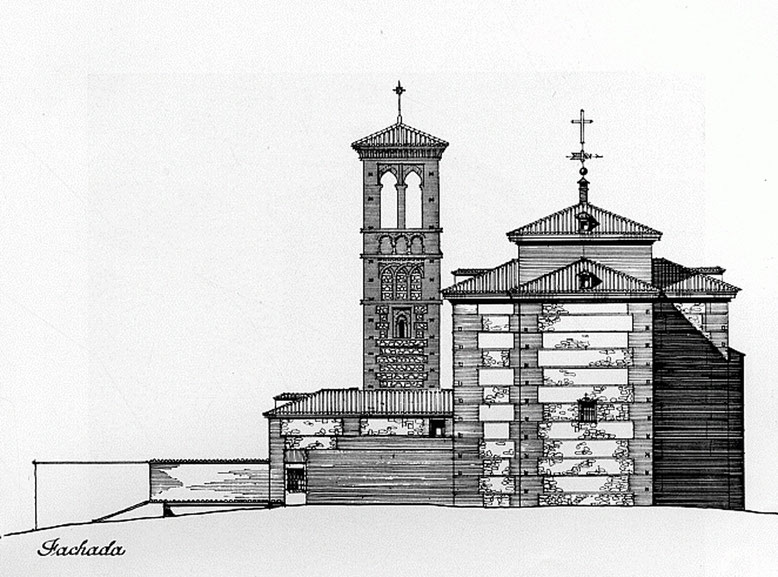 La Iglesia de San Miguel - dibujo de un estudio actual F.E.