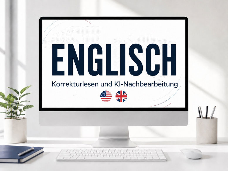 Englisch Korrekturlesen und KI-Nachbearbeitung