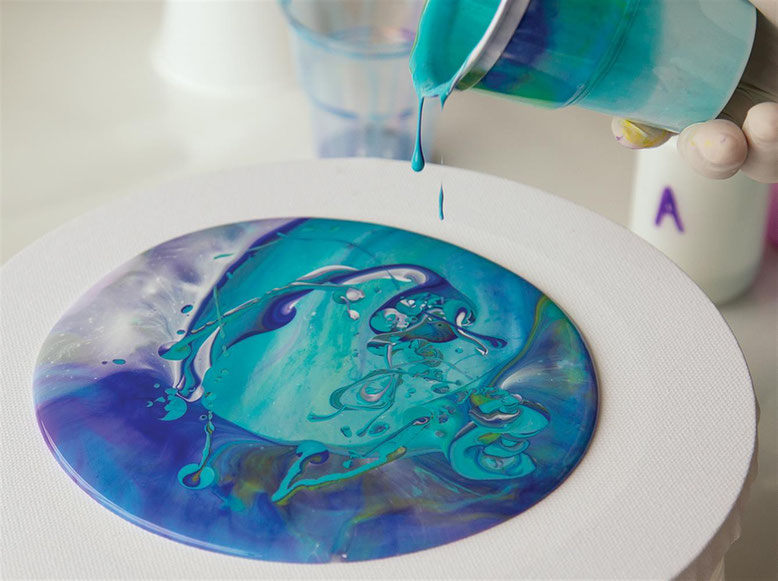 Créer Des Tableaux A La Technique Coulage Acrylique Peinture