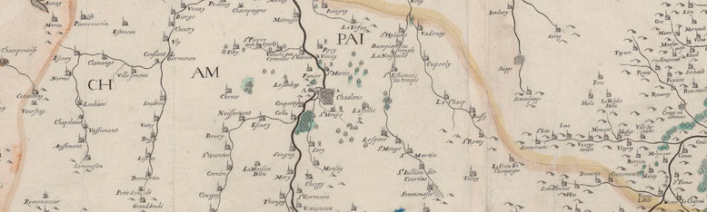 Carte du pays et diocèse de Reims (XVIIe siècle) - Jean Jubrien -  source : gallica-bnf.fr